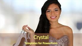  Presentation with prom - PPT layouts enhanced with quinceanera - teenage girl getting ready background and a tawny brown colored foreground