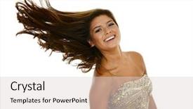  Presentation with teenage girl - Theme featuring quinceanera - teenage girl set background and a lemonade colored foreground