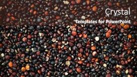  Presentation with food grains - PPT theme with quinoa-black-grains-background-flat background and a tawny brown colored foreground