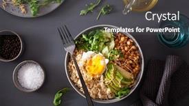  Presentation with quinoa - Audience pleasing PPT layouts consisting of quinoa-bowl-with-egg-avocado backdrop and a dark gray colored foreground