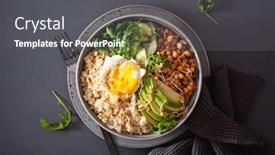  Presentation with quinoa - Cool new theme with quinoa-bowl-with-egg-avocado backdrop and a dark gray colored foreground