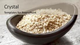  Presentation with wood rustic - Presentation theme enhanced with quinoa flakes in small black background and a mint green colored foreground