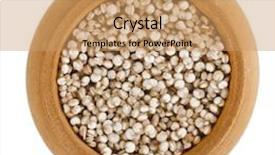  Presentation with quinoa - Presentation consisting of quinoa seed grain in a wooden bowl dish close up isolated on a white background background and a coral colored foreground