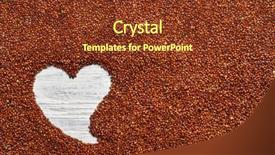  Presentation with quinoa - PPT theme featuring quinoa seeds on wooden background background and a tawny brown colored foreground