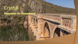  Presentation with bridge - Slide set with quintos-bridge-is-a-road background and a tawny brown colored foreground