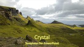  Presentation with scotland - Audience pleasing presentation design consisting of quiraing-mountain-on-isle backdrop and a tawny brown colored foreground