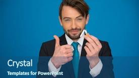  Presentation with medical splint broken bone hand - Presentation consisting of quit - handsome businessman holding broken cigarette background and a ocean colored foreground