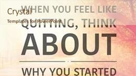  Presentation with inspirational - PPT theme having quit - inspirational typographic quote - when background and a cream colored foreground