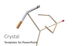  Presentation with quit - Slide set featuring quit-smoking-concept-match-man and a  colored foreground