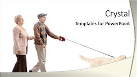  Presentation with elderly - PPT theme having quitar - full length portrait background and a white colored foreground