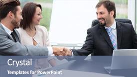  Presentation with two people holding hands - Presentation theme with quitar - two business people shaking hands background and a  colored foreground