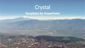  Presentation with ecuador - Cool new PPT theme with quito ecuador backdrop and a teal colored foreground