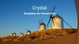  Presentation with e mc2 einstein s famous - PPT theme having quixote - famous windmills in consuegra toledo background and a ocean colored foreground