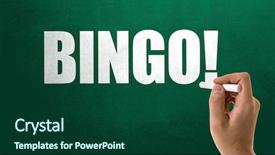  Presentation with quiz - Cool new theme with quiz game - bingo backdrop and a forest green colored foreground