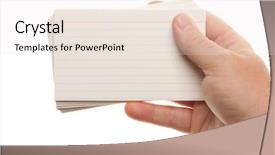  Presentation with flash - Presentation theme with holding stack of flash cards background and a lemonade colored foreground