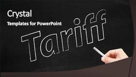  Presentation with blackboard - Cool new PPT theme with quotation price - tariff written on a blackboard backdrop and a black colored foreground