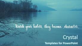  Presentation with philosopher - Beautiful theme featuring quote by ancient chinese philosopher backdrop and a ocean colored foreground