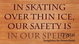 Presentation with skating - Presentation design with quote by ralph waldo emerson background and a  colored foreground