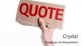  Presentation with quote - Theme having quote card isolated on white background background and a sky blue colored foreground