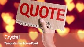  Presentation with quote - Beautiful PPT theme featuring announcement new books - quote card with heart bokeh backdrop and a coral colored foreground