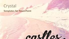  Presentation with quote - Slide set with quote-castles-in-the-sand background and a  colored foreground