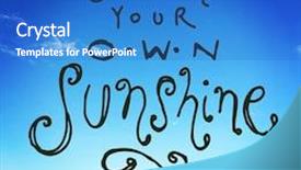  Presentation with create - Amazing presentation theme having quote - create your own sunshine backdrop and a cobalt blue colored foreground