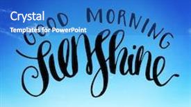  Presentation with quote - Colorful presentation theme enhanced with quote - good morning sunshine backdrop and a teal colored foreground