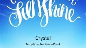  Presentation with quote - Cool new theme with quote - good morning sunshine backdrop and a arctic colored foreground