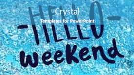  Presentation with quote - Slide deck consisting of quote-hello-weekend-with-ice background and a teal colored foreground