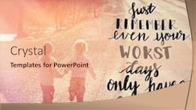  Presentation with quote - Beautiful theme featuring quote-just-remember-even backdrop and a coral colored foreground