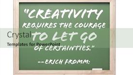  Presentation with quote - Amazing theme having quote series chalkboard isolated on a white background backdrop and a seafoam green colored foreground