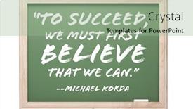  Presentation with quote - Beautiful slides featuring quote series chalkboard isolated on a white background backdrop and a mint green colored foreground