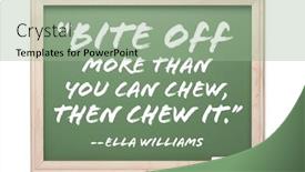  Presentation with quote - PPT layouts featuring quote series chalkboard isolated on a white background background and a mint green colored foreground