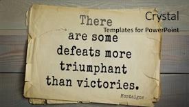  Presentation with philosopher - PPT layouts with quote there are some defeat background and a coral colored foreground