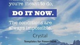  Presentation with quote - Theme enhanced with do do it now background and a light blue colored foreground