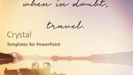  Presentation with quote - Colorful presentation theme enhanced with quote - when in doubt travel backdrop and a lemonade colored foreground