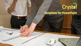  Presentation with company - Cool new presentation design with quoted company - designers at work in their backdrop and a tawny brown colored foreground