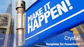  Presentation with company - Presentation with quoted company - make it happen written background and a teal colored foreground