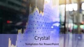  Presentation with stock market - Presentation theme featuring quoted company - stock market price display background and a light blue colored foreground