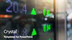  Presentation with stock market - Colorful presentation design enhanced with quoted company - stock market price increase backdrop and a wine colored foreground