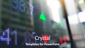  Presentation with stock market - PPT layouts with quoted company - stock market prices background and a tawny brown colored foreground