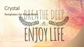  Presentation with inspirational - Slide deck having quotes - inspirational typographic quote - breathe background and a cream colored foreground