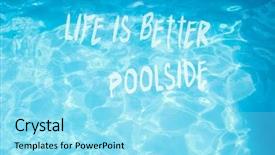  Presentation with water life - Theme having quotes - surface of pool water background and a arctic colored foreground