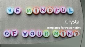  Presentation with washing clothes quotes - Colorful PPT theme enhanced with open minds - quotes on be mindful backdrop and a gray colored foreground