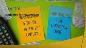  Presentation with data analysis - Amazing presentation design having quotes-on-the-importance backdrop and a gold colored foreground