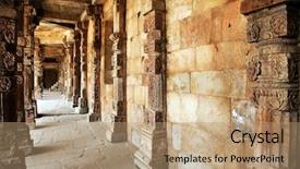  Presentation with sandstone - Cool new presentation with qutb minar the tallest free backdrop and a coral colored foreground