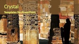 Presentation with world heritage - Presentation theme enhanced with qutb minar the tallest free background and a tawny brown colored foreground