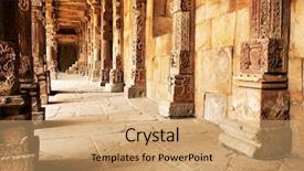  Presentation with qutub minar - Beautiful presentation featuring qutb minar the tallest free backdrop and a coral colored foreground