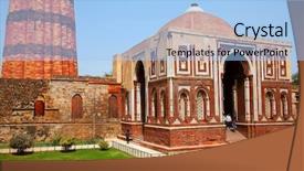  Presentation with world heritage - Presentation having qutb minar the tallest free background and a light blue colored foreground