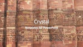  Presentation with construction red - Colorful presentation design enhanced with qutb minar the tallest free backdrop and a coral colored foreground